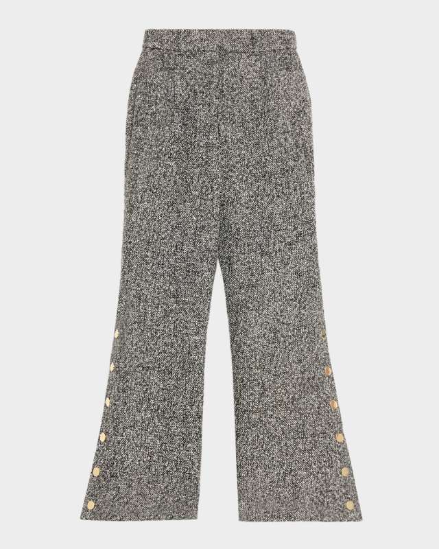 Gracie Button Wide-Leg Pants